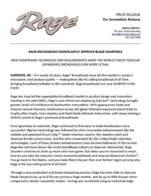 Rage 2-Blade NC Chisel Tip Broadheads