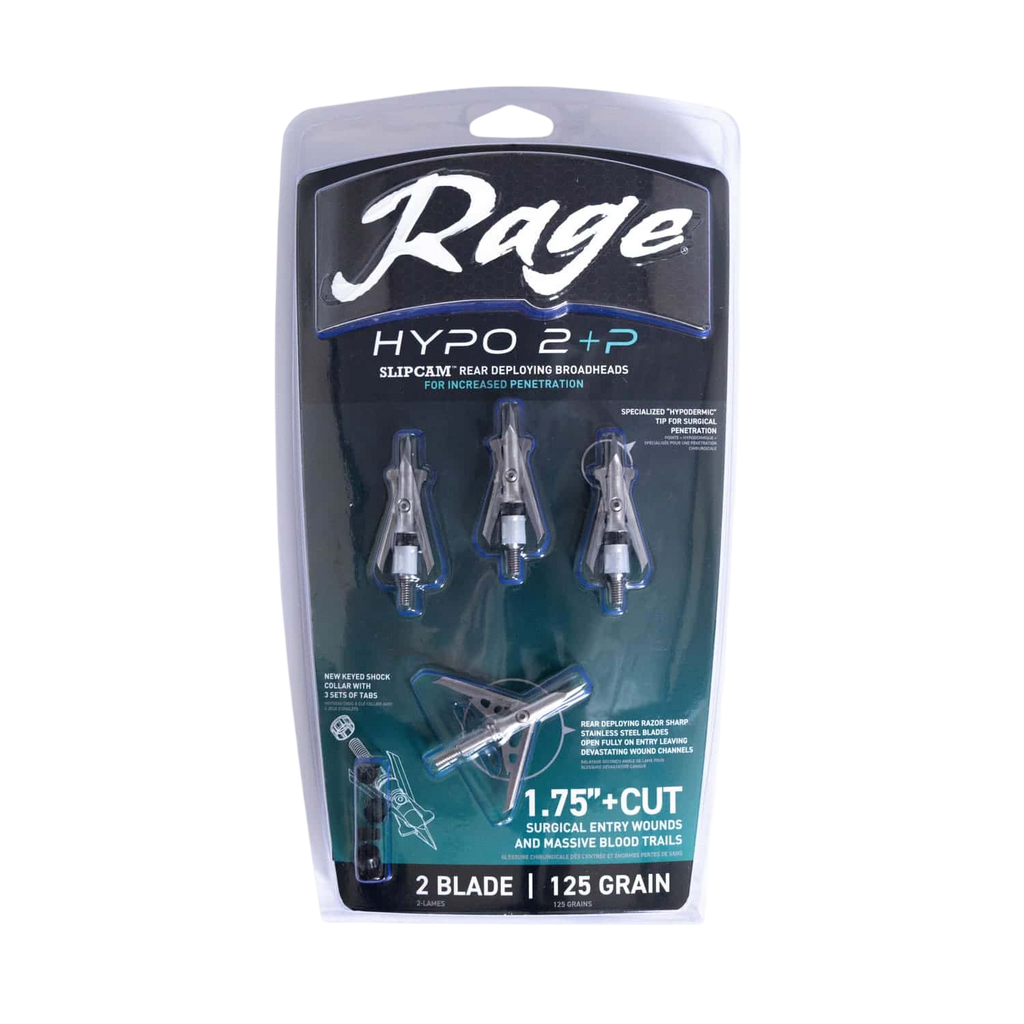 Rage Hypo 2 +P Mechanical Broadheads (4-Pack)