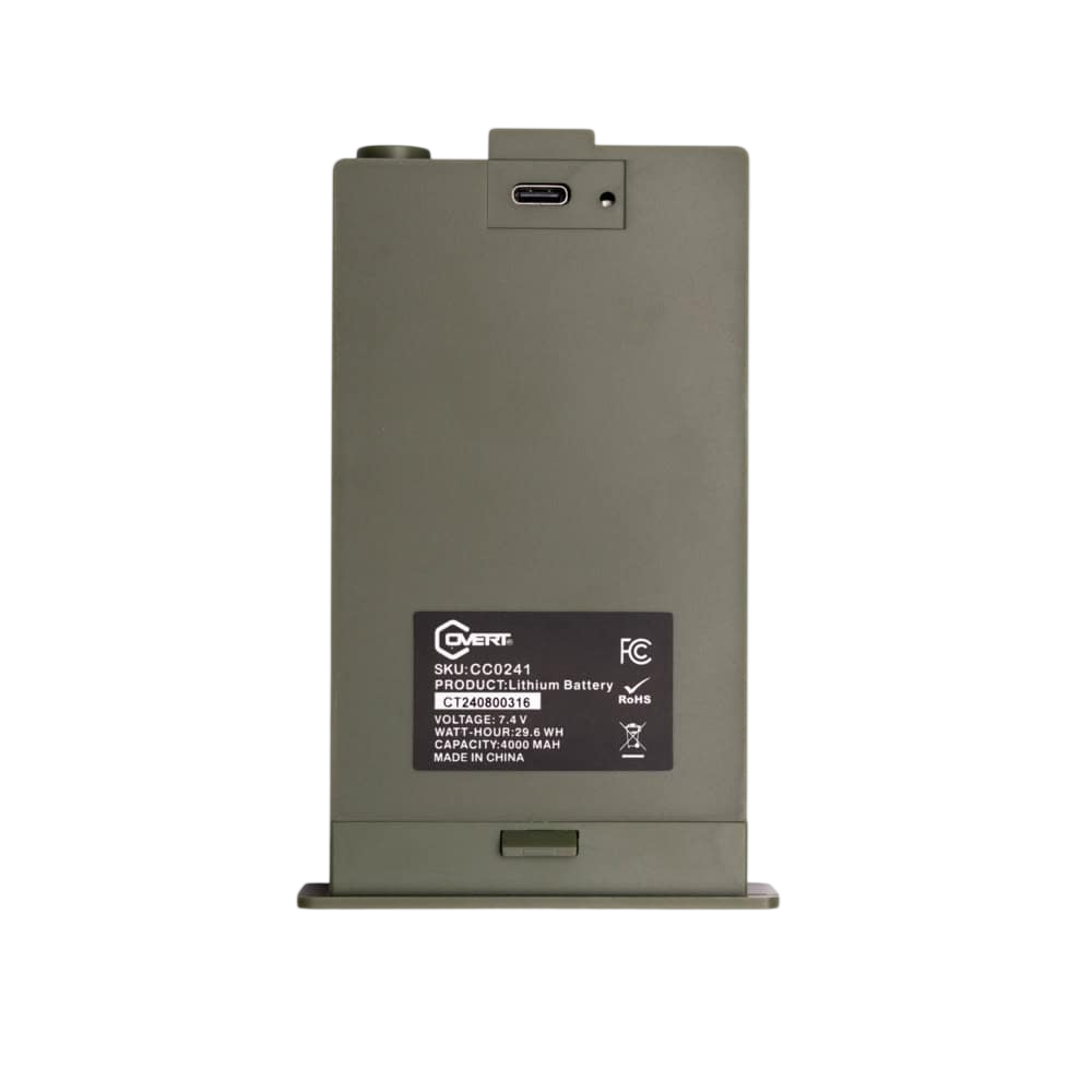 Covert 4000mAh Lithium Rechargeable Trail Camera Battery Pack