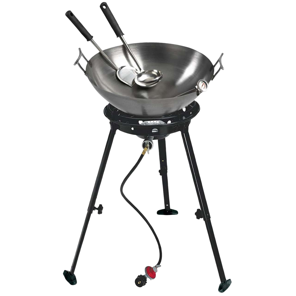 Eastman Outdoors 22" Carbon Steel Wok Kit with Big Kahuna 65,000 BTU Burner