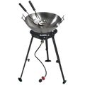 Eastman Outdoors 22" Carbon Steel Wok Kit with Big Kahuna 65,000 BTU Burner