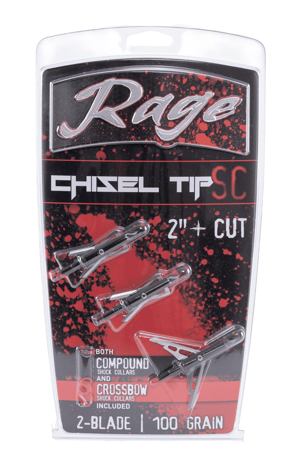 Rage Black Series Chisel Tip 2-Blade Broadheads