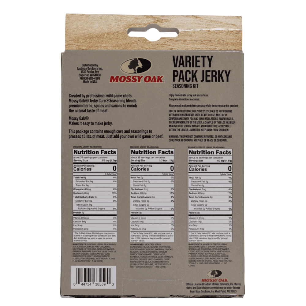 Mossy Oak Variety Pack Wild Game Jerky Seasoning Mix (15 lb. Total Batch)
