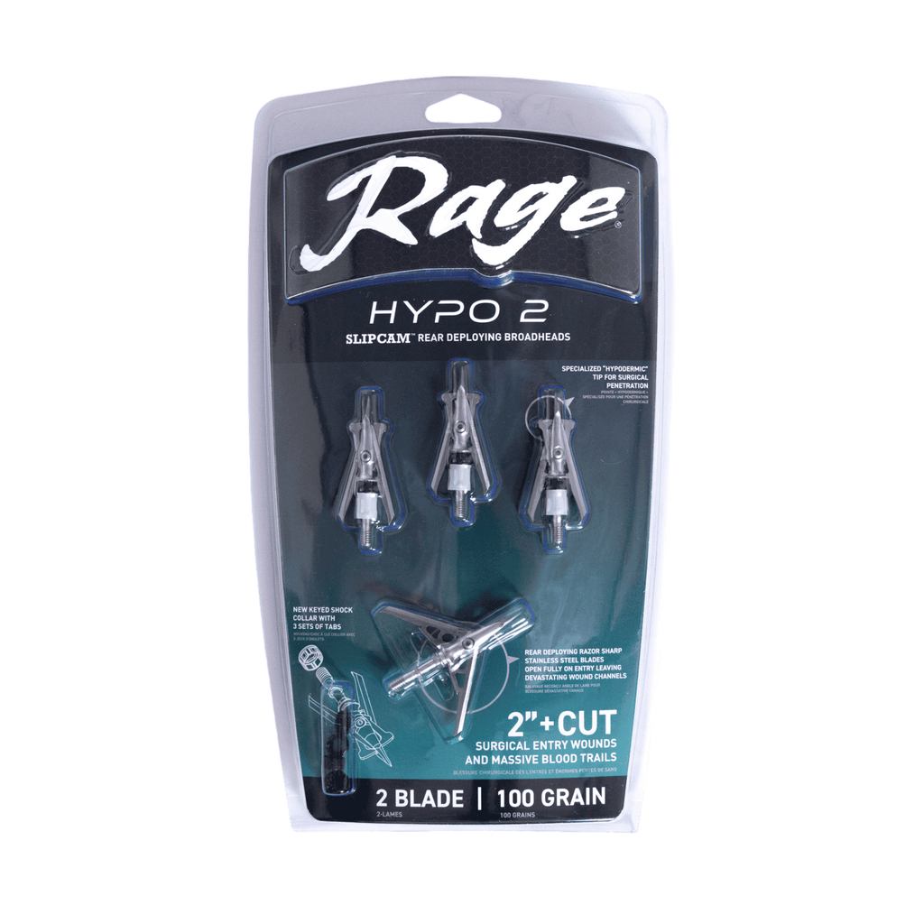 Rage Hypo 2 Mechanical Broadheads (4-Pack)