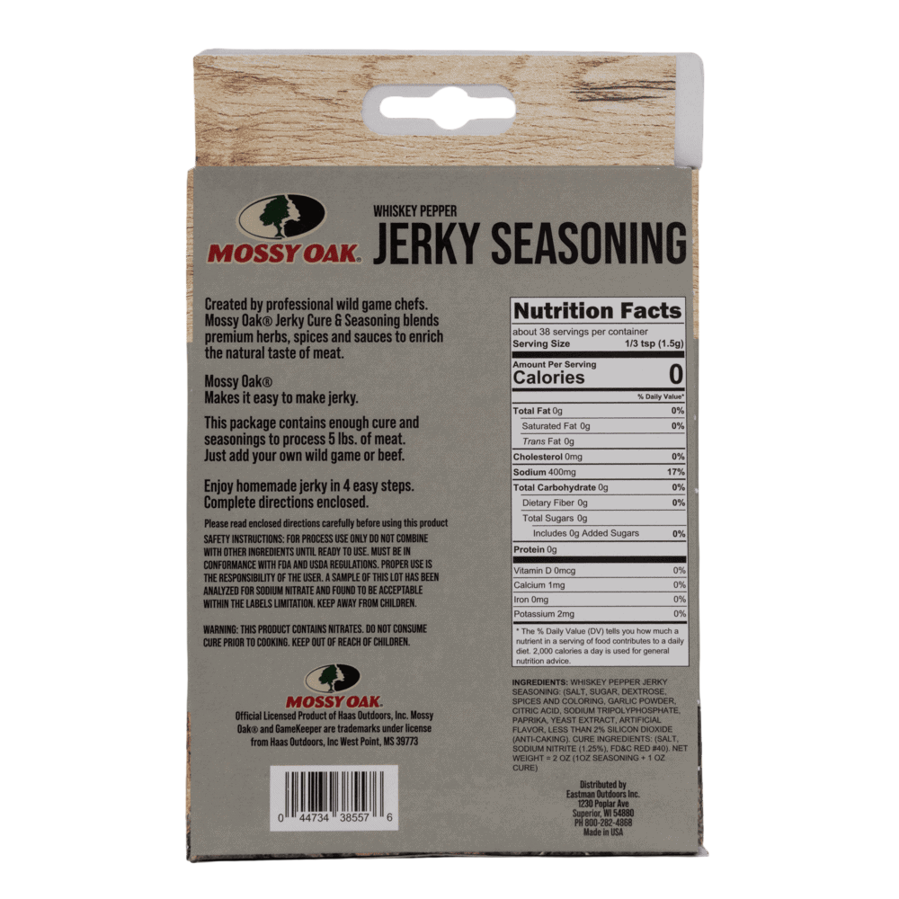 Mossy Oak Whiskey Pepper Wild Game Jerky Seasoning Mix (5 lb. Batch)