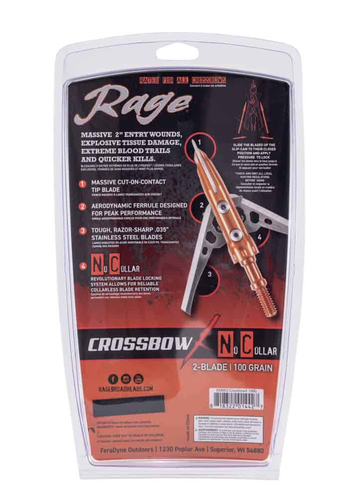 Rage Crossbow X NC 2-Blade Broadheads