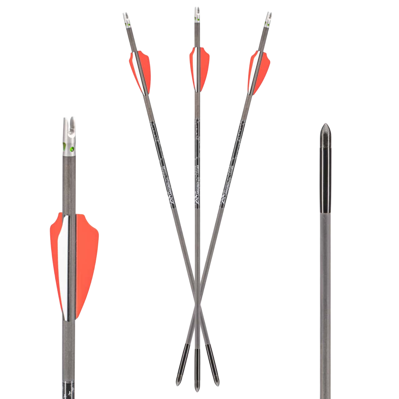 AXE 6 Pack .166" Micro Diameter 19" Crossbolts with Lighted Nocks