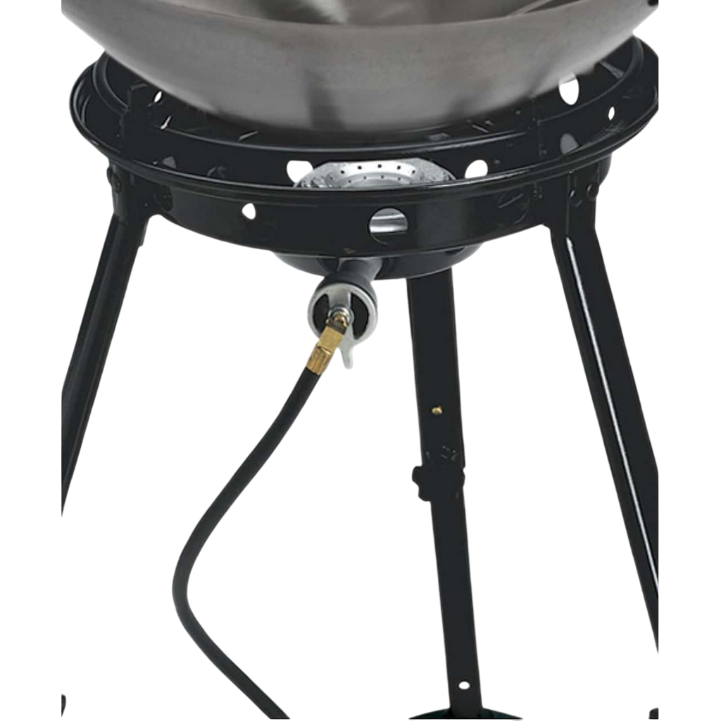 Eastman Outdoors 22" Carbon Steel Wok Kit with Big Kahuna 65,000 BTU Burner