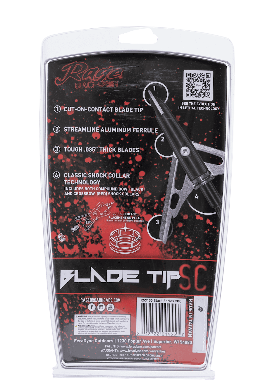 Rage Black Series COC 2-Blade Broadheads