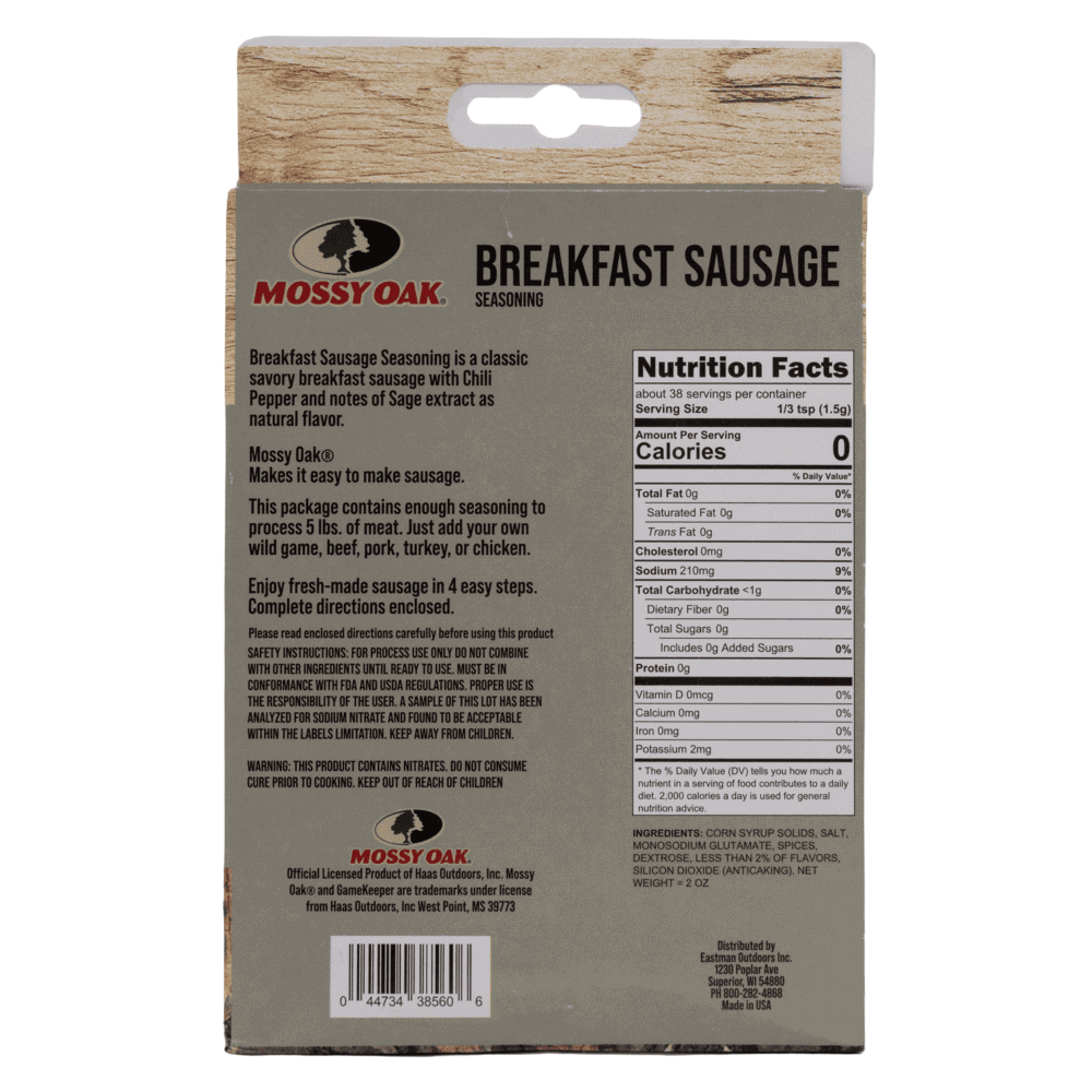 Mossy Oak Breakfast Sausage Wild Game Seasoning Mix (5 lb. Batch)